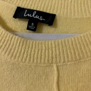 Lulus Cropped Yellow Sweater
